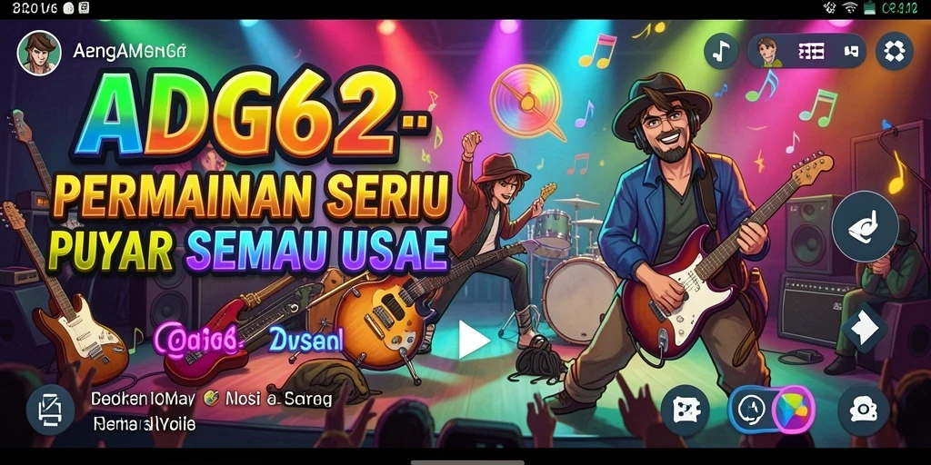 Tampilan gameplay ADG62 yang seru dan interaktif saat bermain musik.
