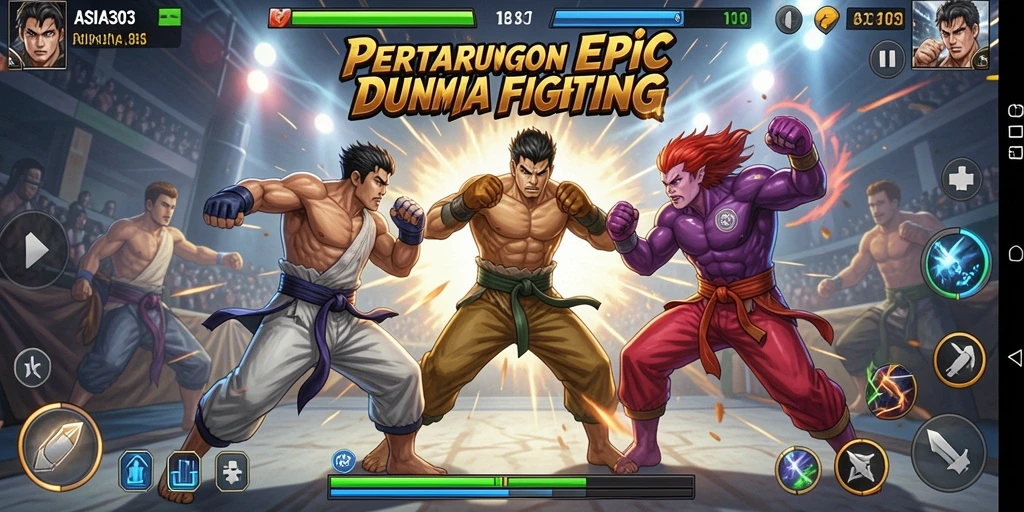 Tampilan gameplay ASIA303 yang seru dan mendebarkan dalam pertarungan.
