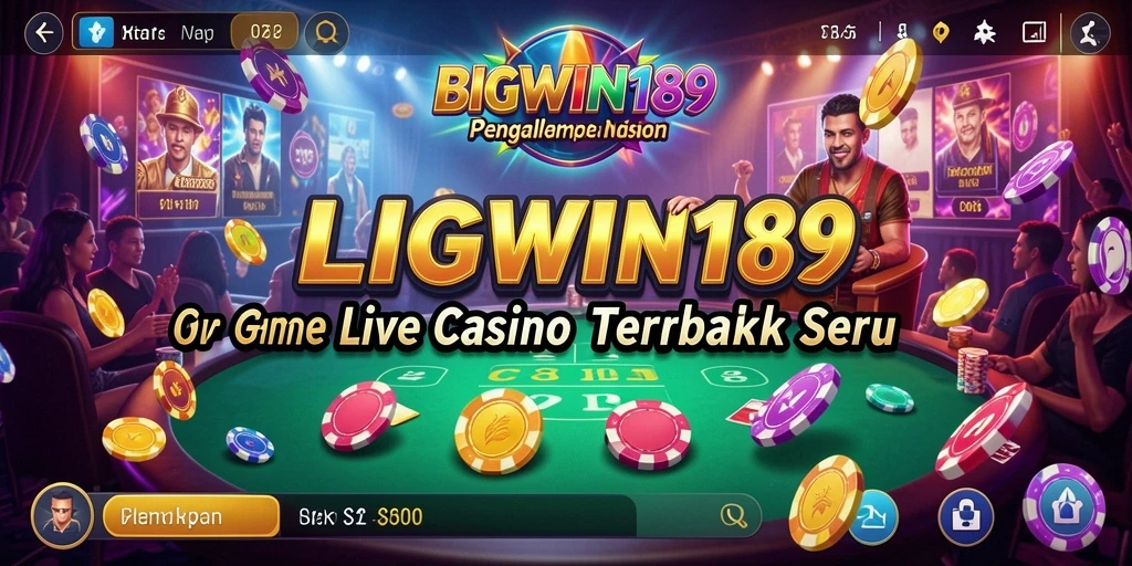 Screenshot gameplay BIGWIN189 dengan dealer langsung yang profesional.