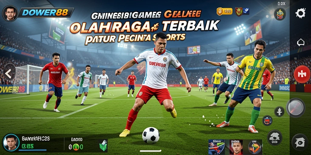 Tampilan gameplay menarik dari DOWER88 dengan aksi olahraga yang seru.