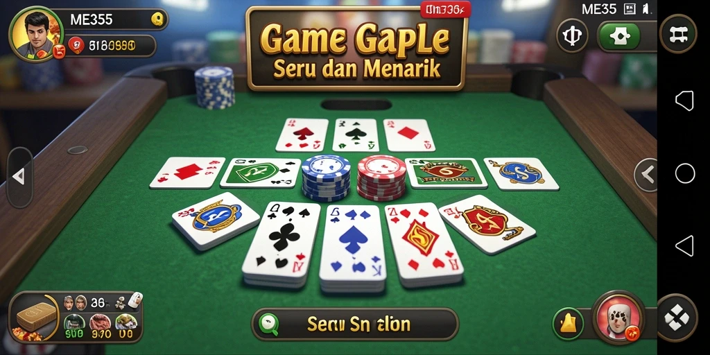 Gameplay seru ME355 saat bermain Gaple bersama teman.