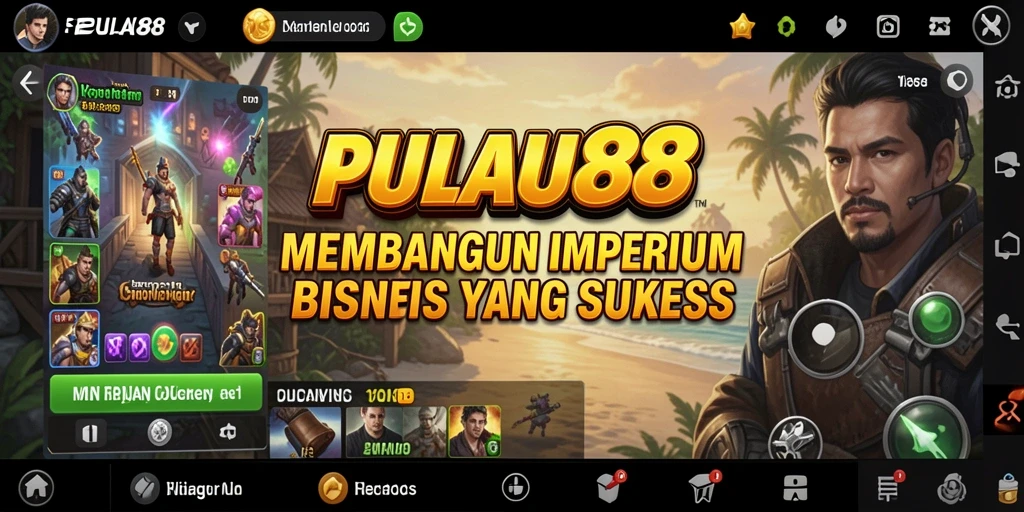 Tampilan gameplay <strong>PULAU88</strong> yang menarik menunjukkan proses pembangunan pulau.