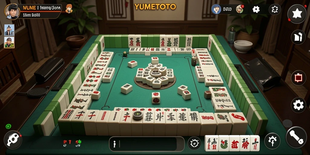 Tampilan gameplay Mahjong yang mengasyikkan di YUMETOTO.